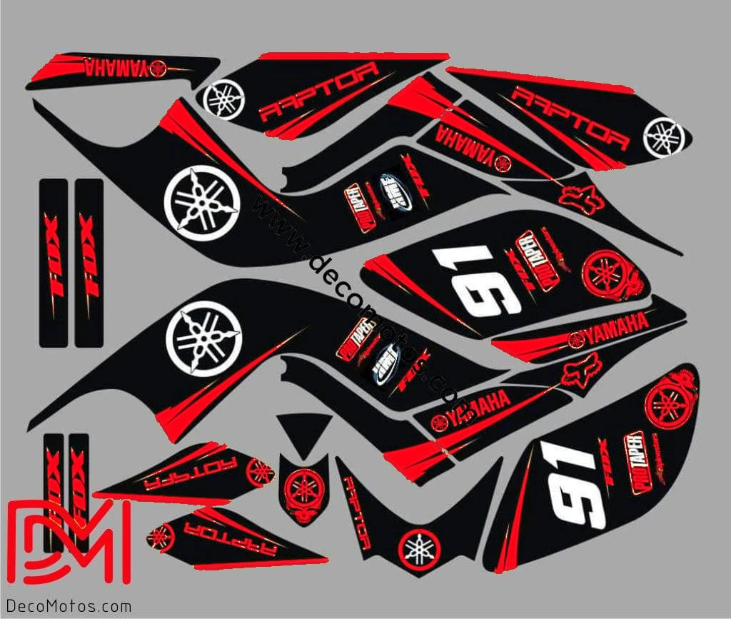 Kit déco Yamaha YFM 700 RAPTOR 2006-2012 (fluo en option) - YELLOW
