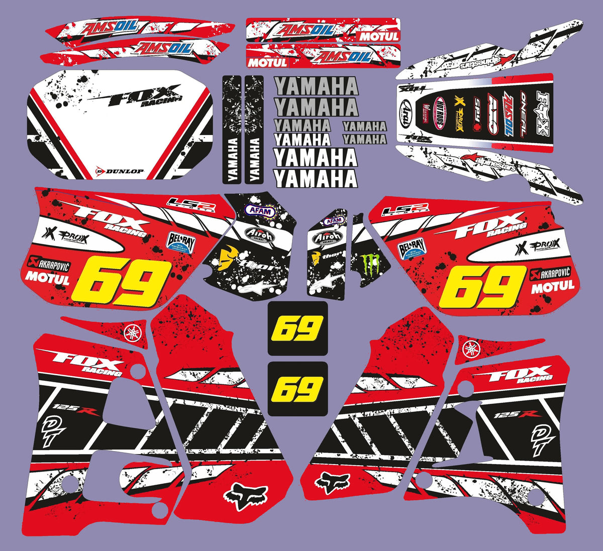 Kit Déco Yamaha DTR 125 1992-2003 FOX