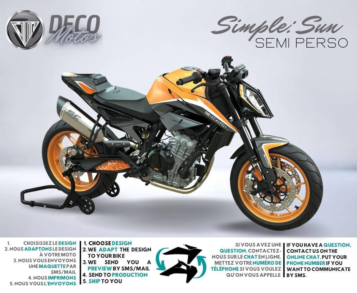 Sun - Kit Déco KTM DUKE Semi-Personnalisé