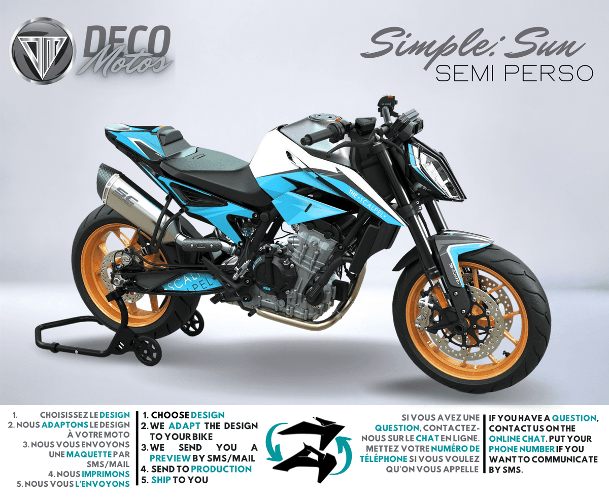 Sun - Kit Déco KTM DUKE Semi-Personnalisé