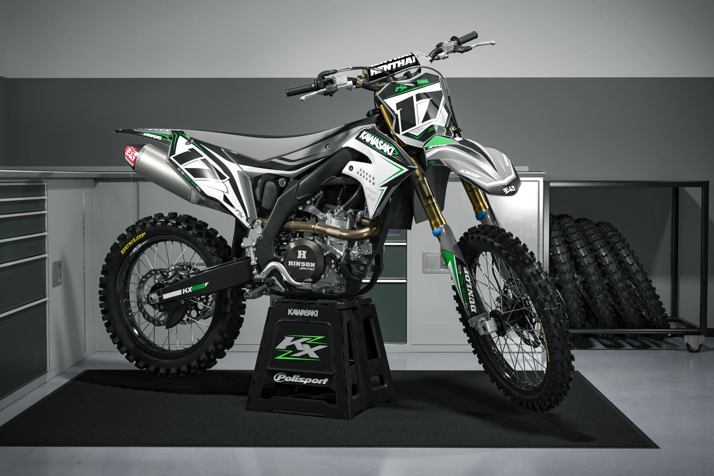 Kit Déco Kawasaki KXF 250 2021-2024 & KXF 450 2019-2023 - Vortex
