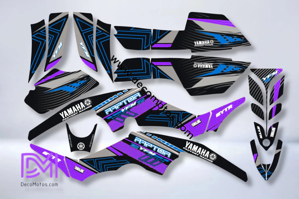 Kit grafiche Yamaha YFM 350 Raptor - NERO ORIGINALE