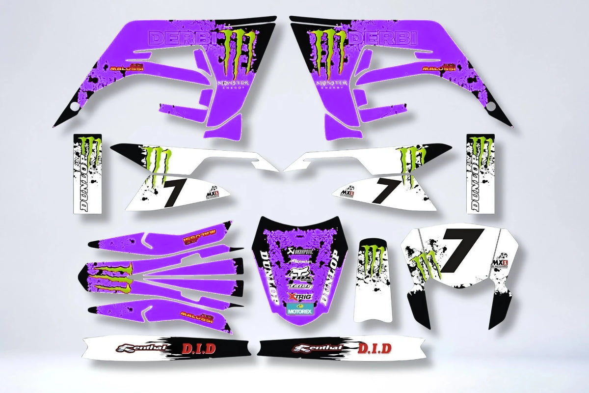 Kit Déco DERBI X-TREME / RACING 2018-2024 - PINK MONSTER