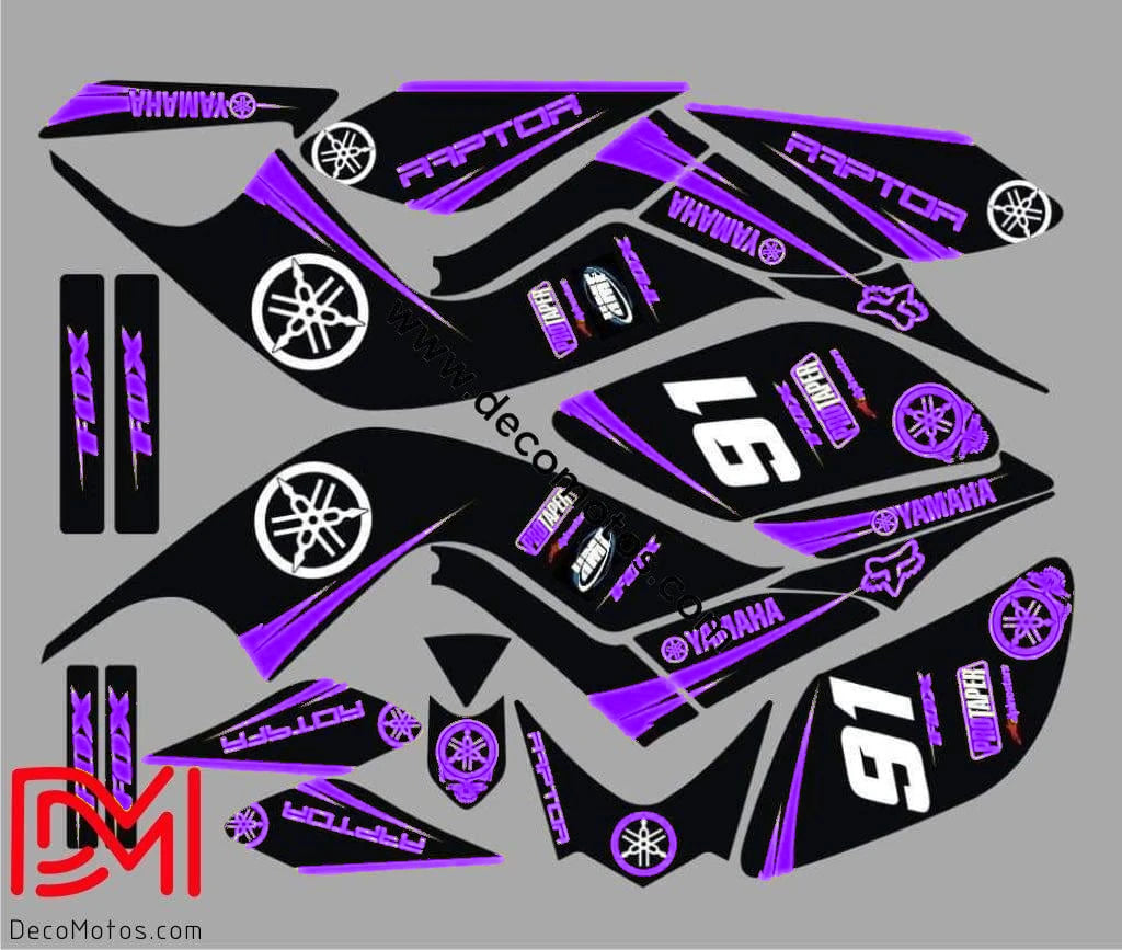 Kit déco Yamaha YFM 700 RAPTOR 2006-2012 (fluo en option) - YELLOW