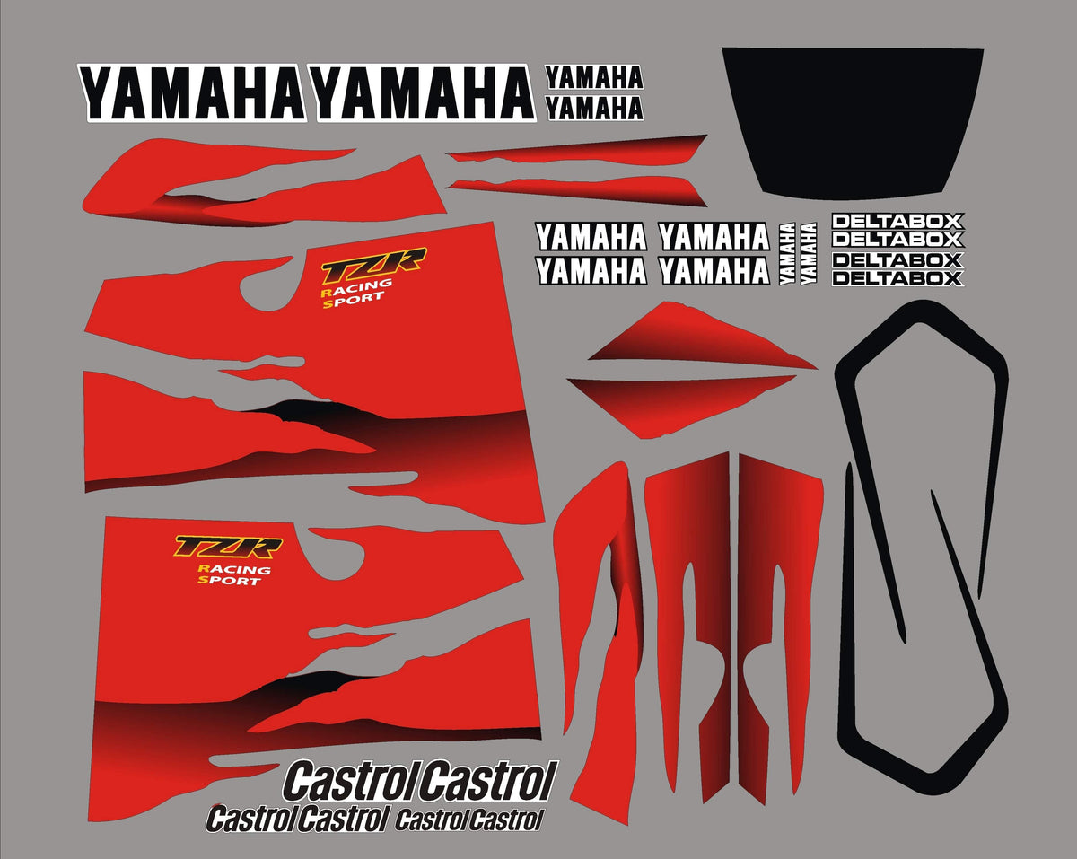 Kit déco YAMAHA TZR 125 avant 2002 (1998) - RED