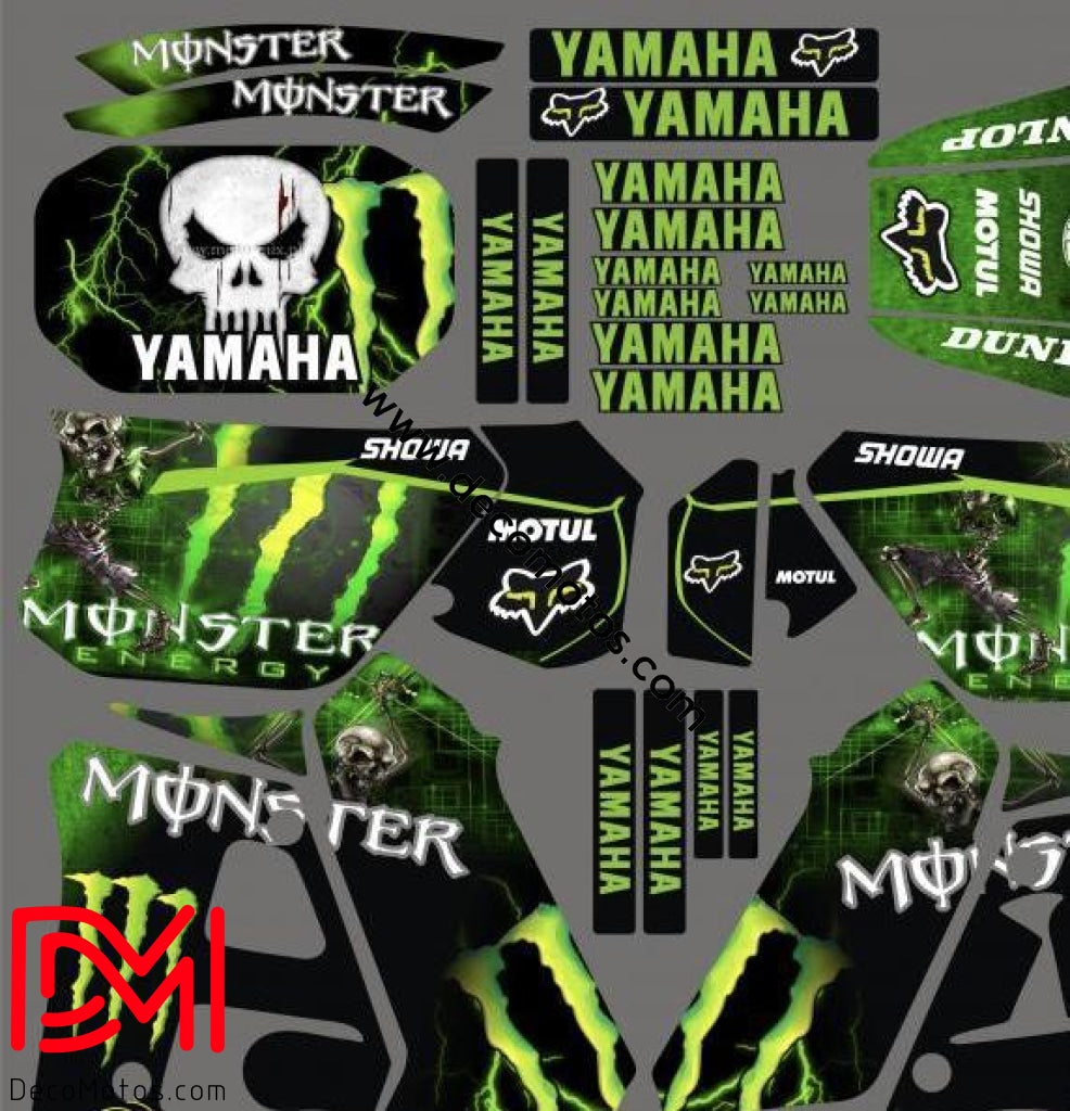 Kit Deco Yamaha Dtr 125 1992-2003 Black Monster