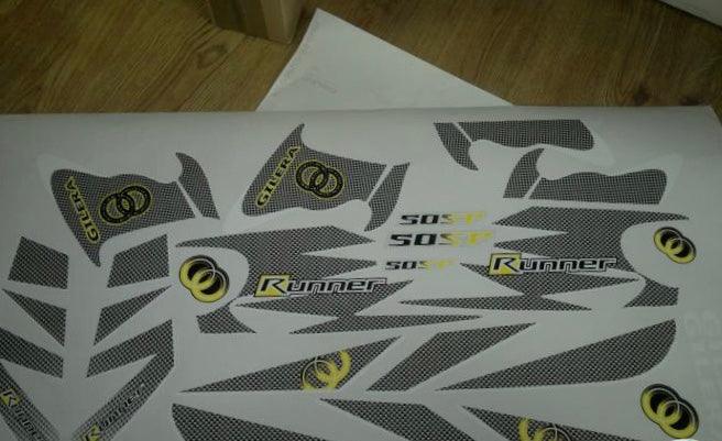 Kit de decoración GILERA RUNNER - CARBONO AMARILLO