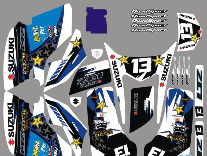 Dekorationskit SUZUKI LTZ 400 2003-2008 - BLAU (Vergasermodell)