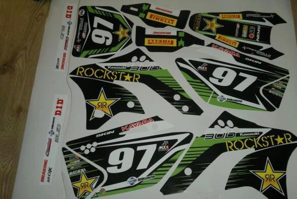 Kit Deco KAWASAKI KXF 250 2006-2008 GREEN ROCKSTAR