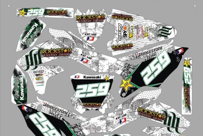 Kit Deco KAWASAKI KXF 450 2016 ROCKSTAR