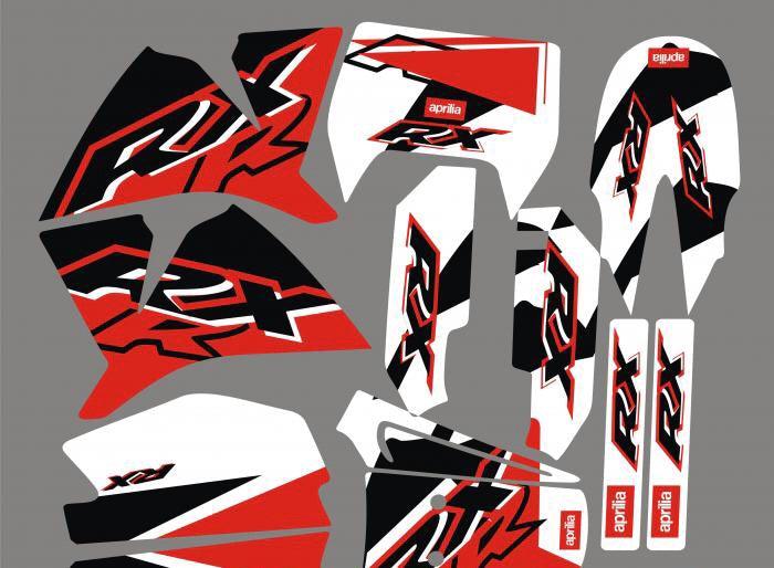 Kit Déco Aprilia RX 50 AVANT 2006 (2004) - RED ORIGINE