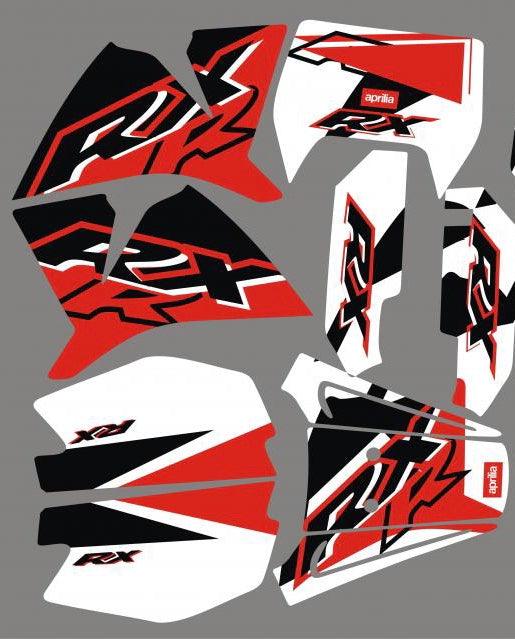 Kit Déco Aprilia RX 50 AVANT 2006 (2004) - RED ORIGINE