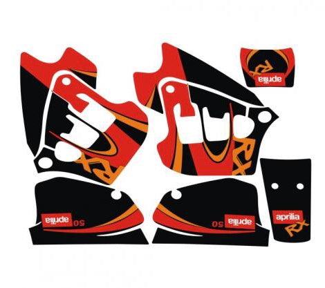 graphics kit Aprilia RX 50 FRONT 2006 (BEFORE 1994) - RED