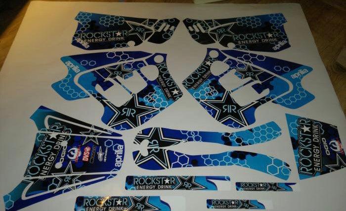 graphics kit Aprilia RX 50 FRONT 2006 (BEFORE 1994) - HONEY BLUE