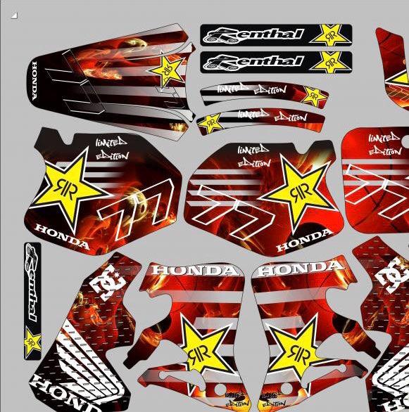 Kit Déco HONDA CR 125-250 1995-1997 - ROCKSTAR