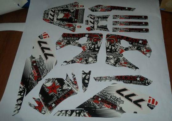 Kit Déco DERBI XTREME 2003-2004 - ROCKSTAR ROUGE