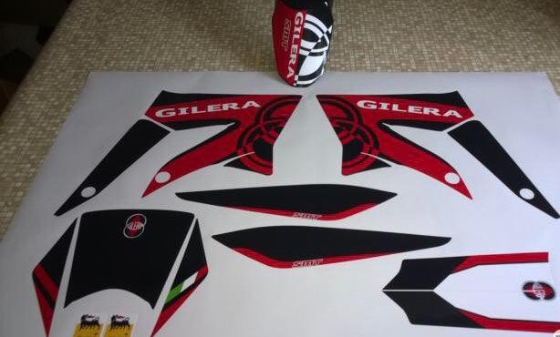 Kit Déco GILERA SMT / RCR 2011-2017 ORIGINE BLACK RED