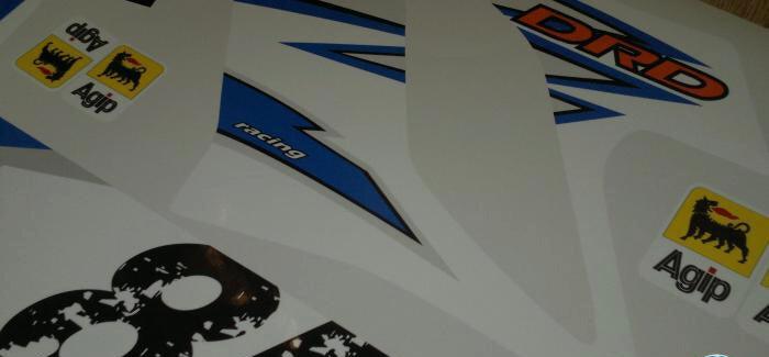 Kit Déco DERBI DRD RACING 2004-2009 - 85th ANNIVERSARY BLEU