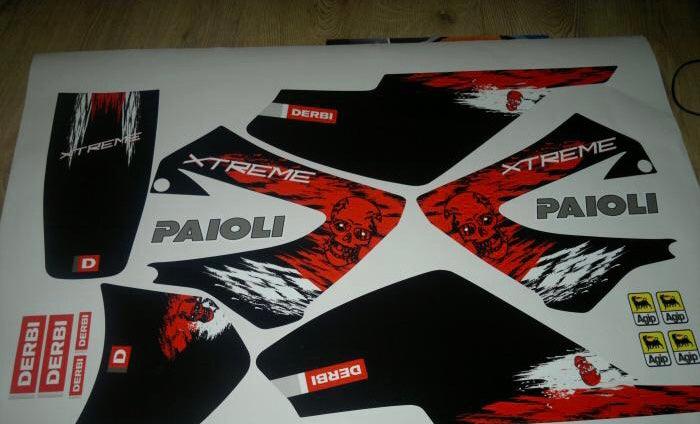 Kit decorativo DERBI XTREME XRACE PRIMA DEL 2011 - ORIGINE RED