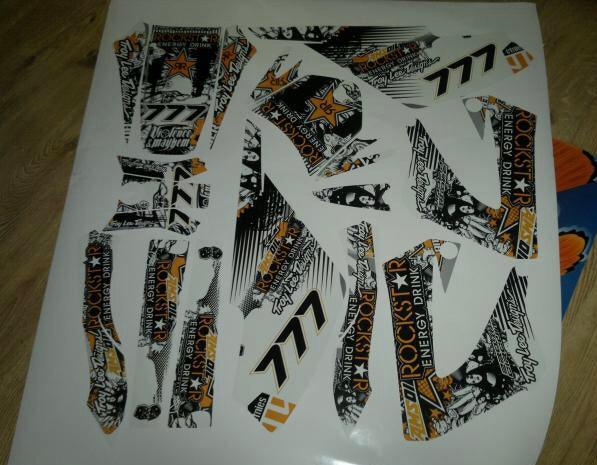 Kit decorativo DERBI XTREME XRACE PRIMA DEL 2011 - ROCKSTAR ARANCIONE