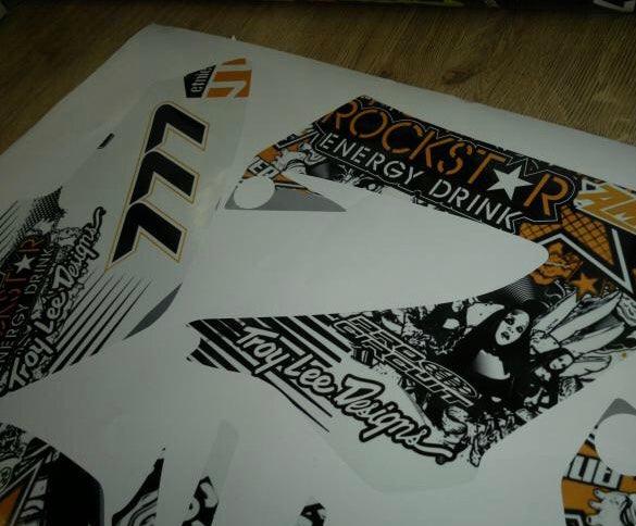 Kit decorativo DERBI XTREME XRACE PRIMA DEL 2011 - ROCKSTAR ARANCIONE