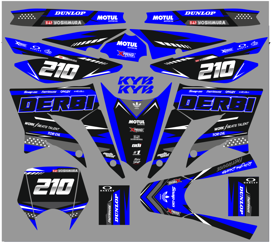 Dekor Kit Derbi Xtreme 2011 - 2017 Stage6 blau / schwarz kaufen