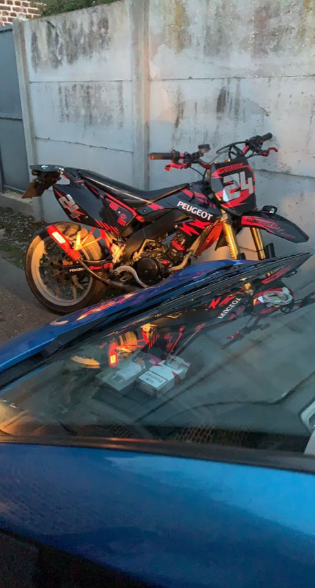 Dekorationskit PEUGEOT XPS - SCHWARZ ROT