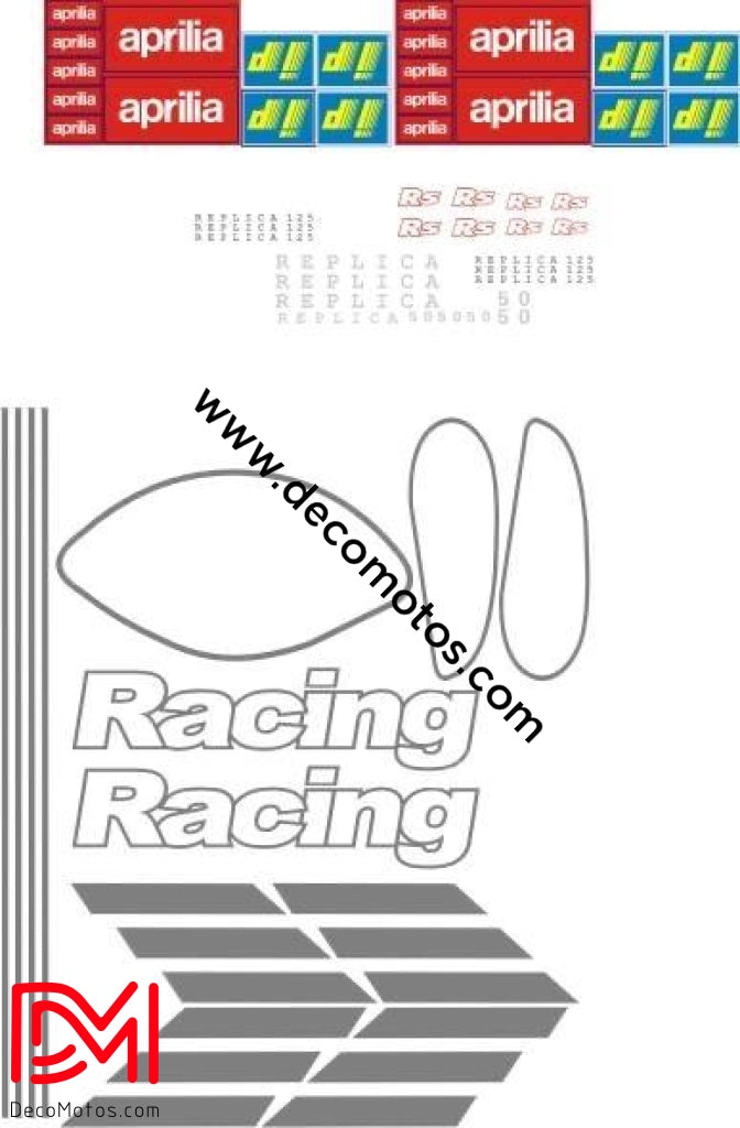 Kit Déco Aprilia Rs 50 Avant 1998 (1997 Racing)