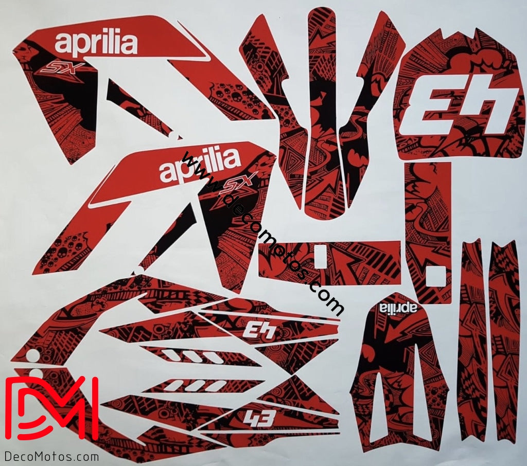 Kit Déco Aprilia Sx 125 Full Red
