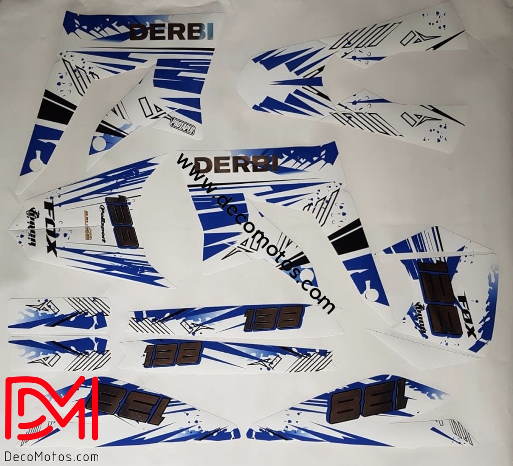 Kit Deco Derbi Xtreme / Racing Apres 2011 Blue