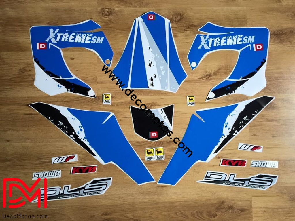 Kit Déco Derbi Xtreme Xrace Avant 2011 Origine Blue