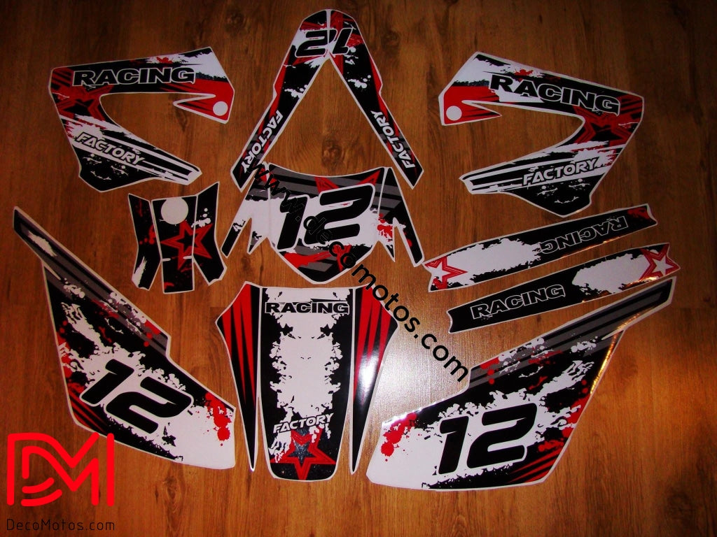 Kit Déco Derbi Xtreme Xrace Avant 2011 Red Racing