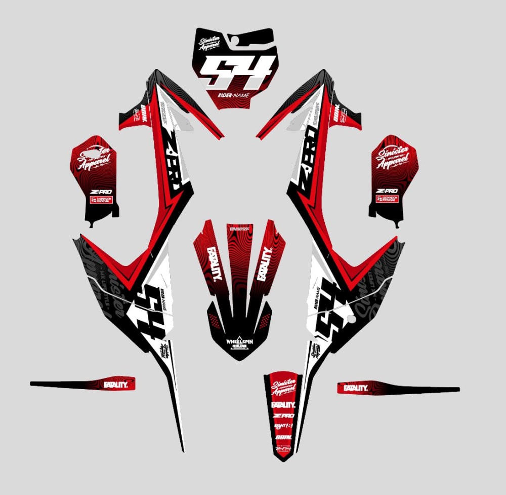 Kit déco "Factory: Reddy" KTM EXC EXC-F  me