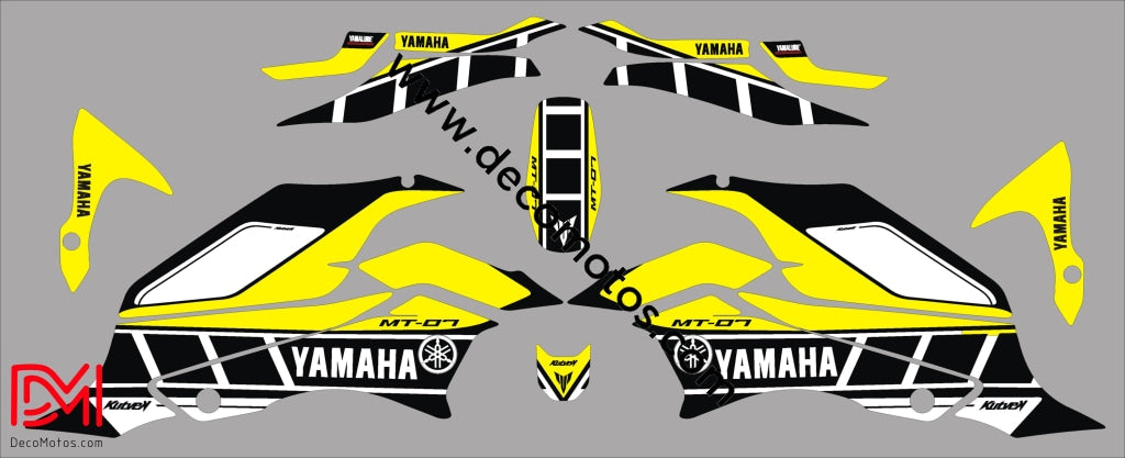 Kit Déco Moto Channel Yamaha MT 07 Jaune