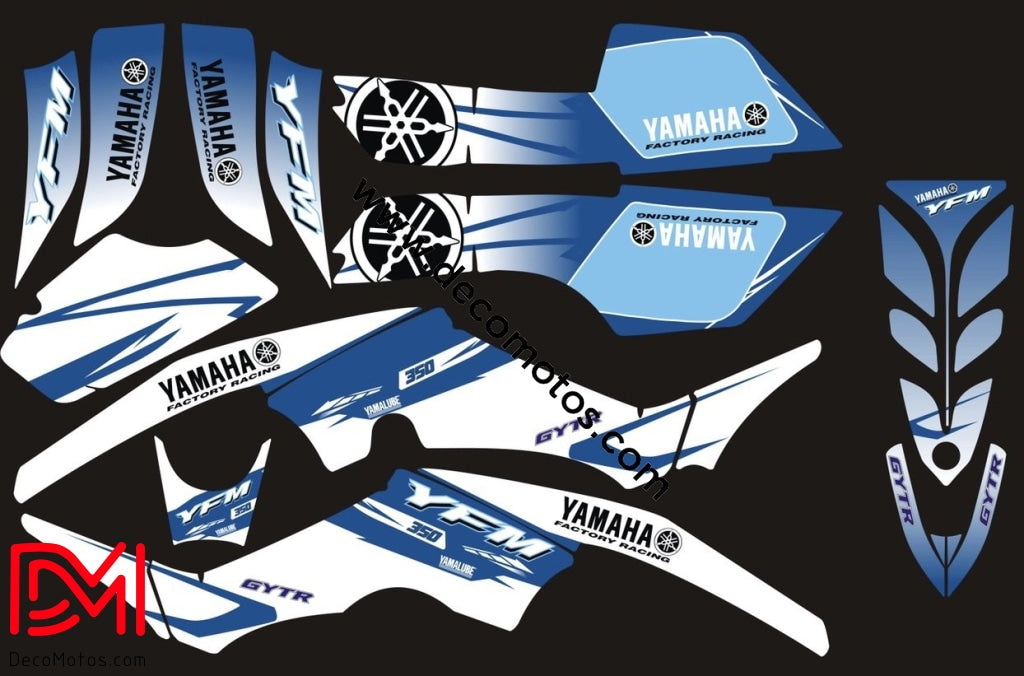 Yamaha Raptor 350 Stickers Graphics Kit Decals Yfm 350 Atv Graphics Kit 