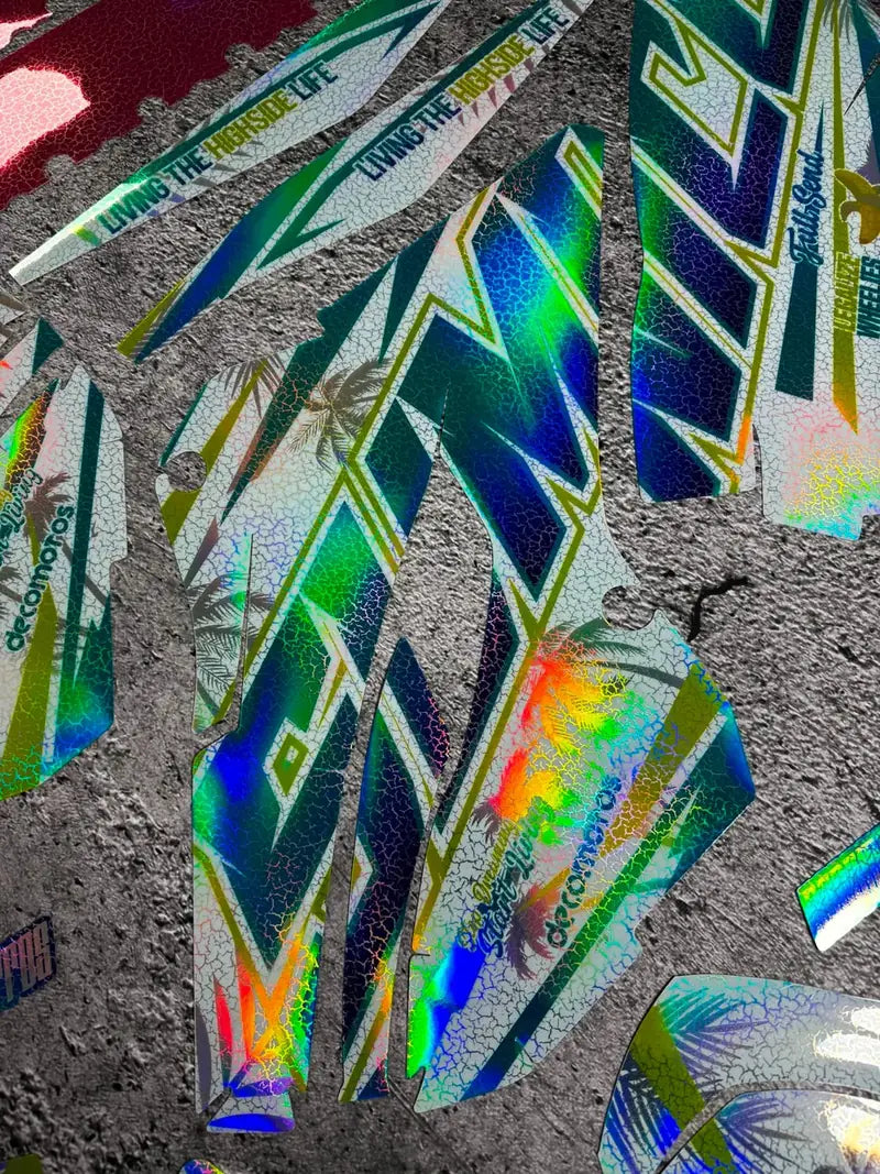 Holografisches Material und Fracture-Veredelung bei natürlichem Licht