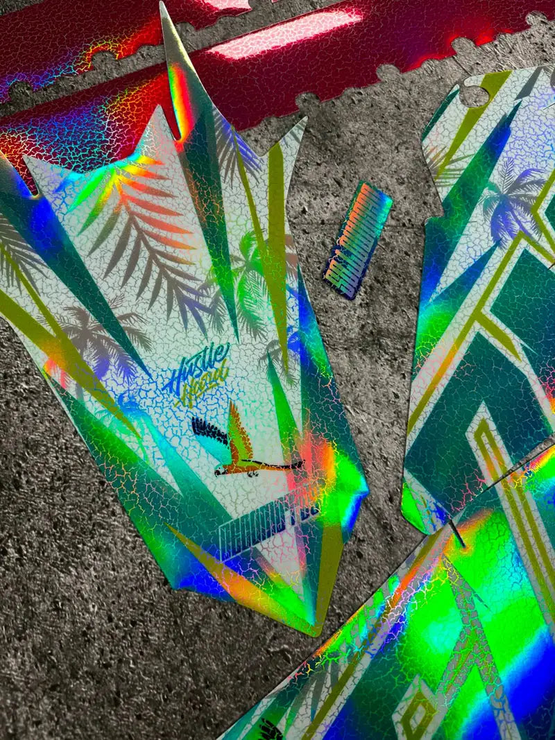 Holografisches Material und Fracture-Veredelung bei natürlichem Licht